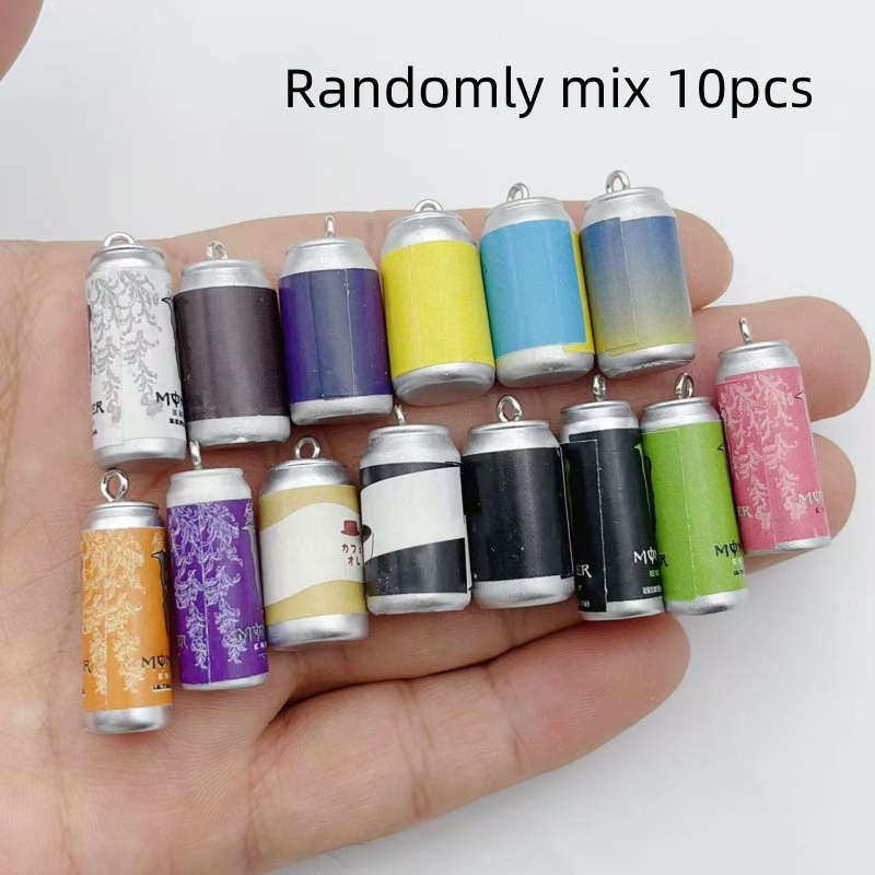 Jewelry Making Parts - 10Pcs Mini Simulation Beverage Can Resin