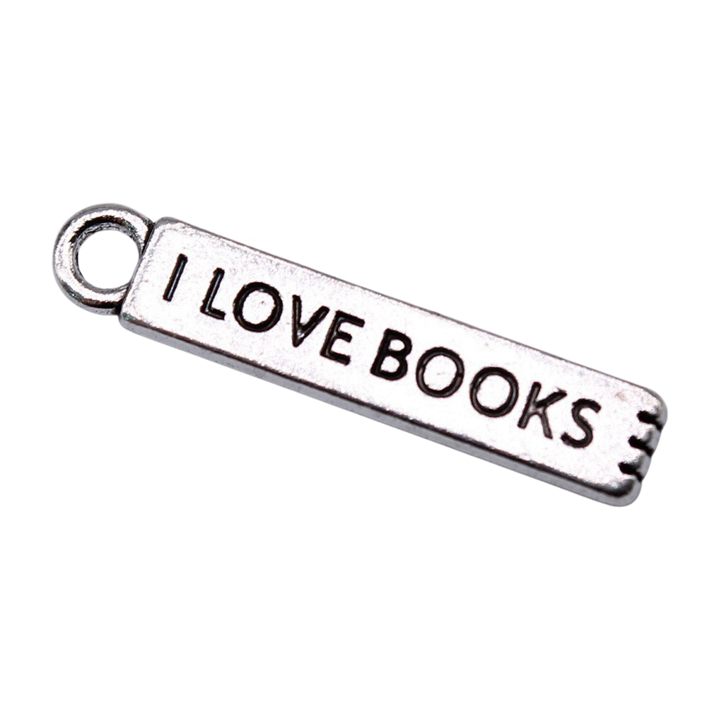 Jewelry Making Guide Book - 20pcs/lot I Love Books Charms For