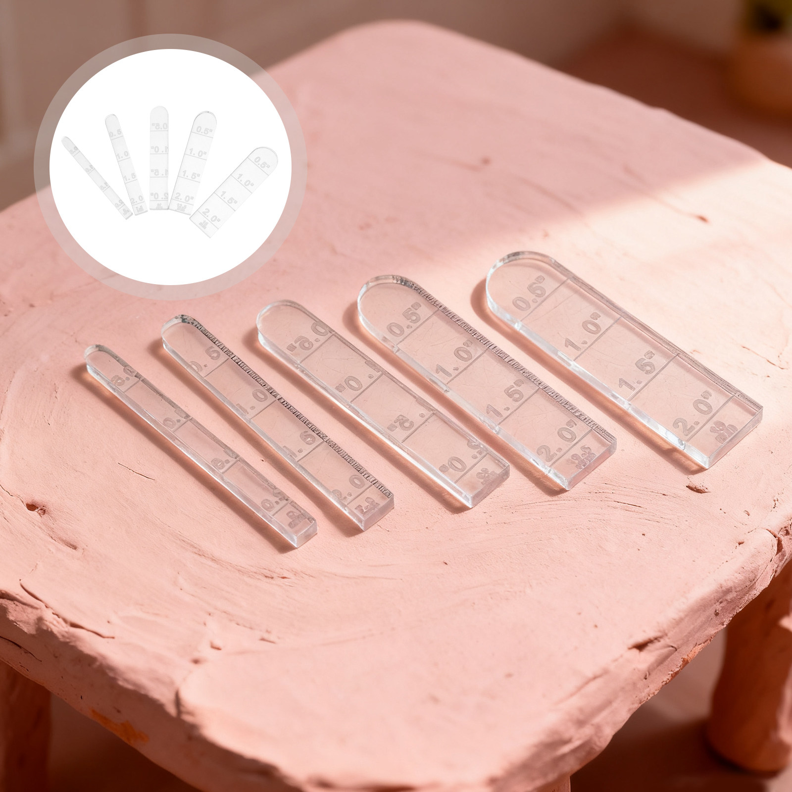 Jewelry Making Guide - 5Pcs Polymer Clay Thickness Guide Acrylic