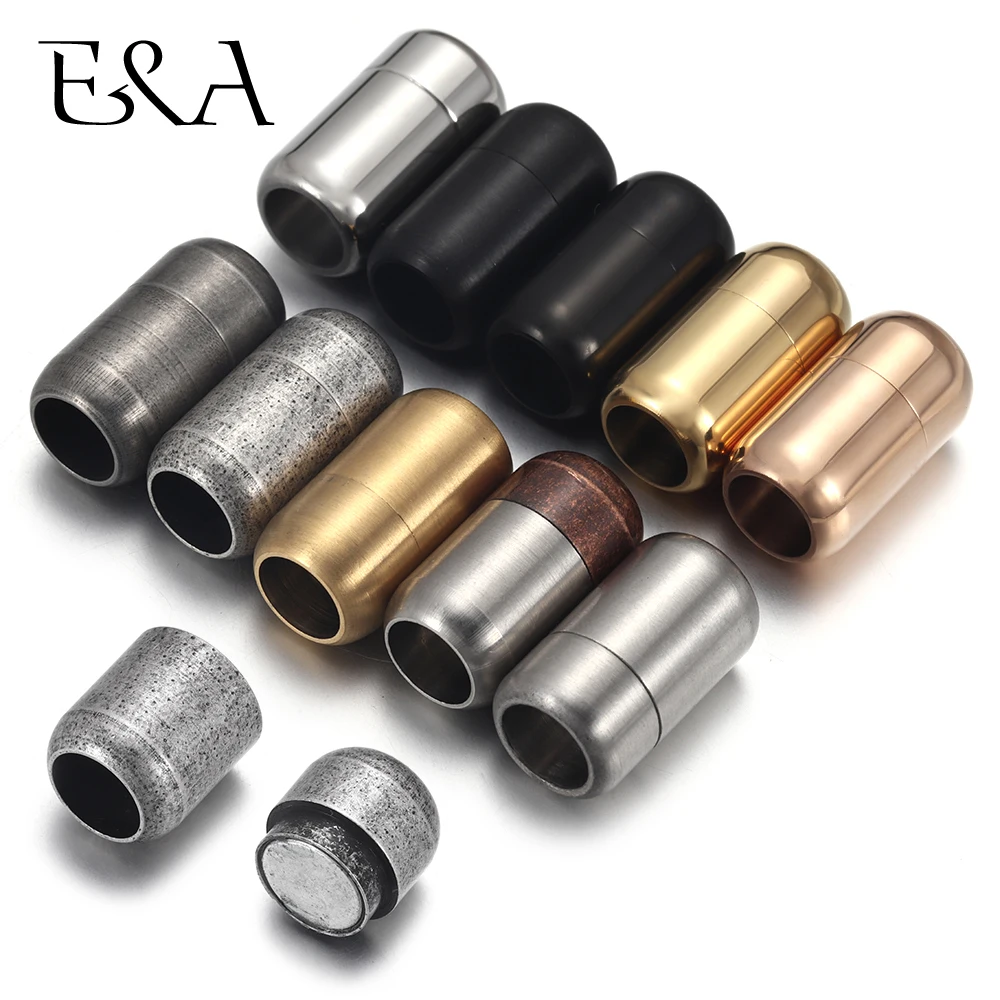 Jewelry Making Metals - Stainless Steel 3mm-8mm Round Magnetic Clasps