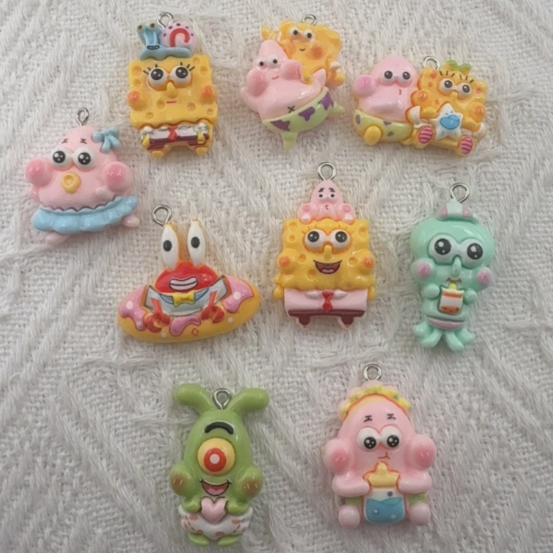 Jewelry Making Jewelry - 10pcs cartoon resin pendant, DIY jewelry