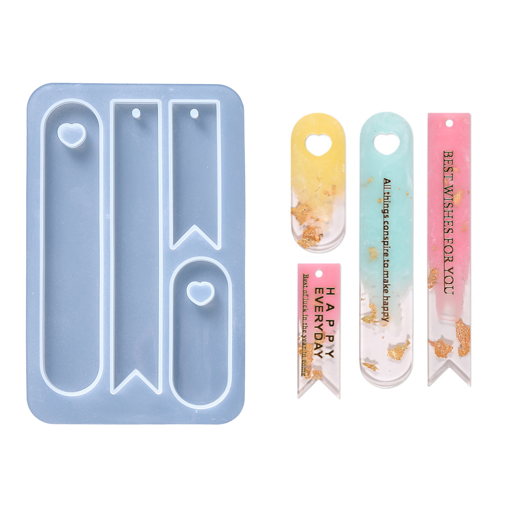 Jewelry Making Guide Book - Oval Bookmark Silicone Mold Heart Bookmark
