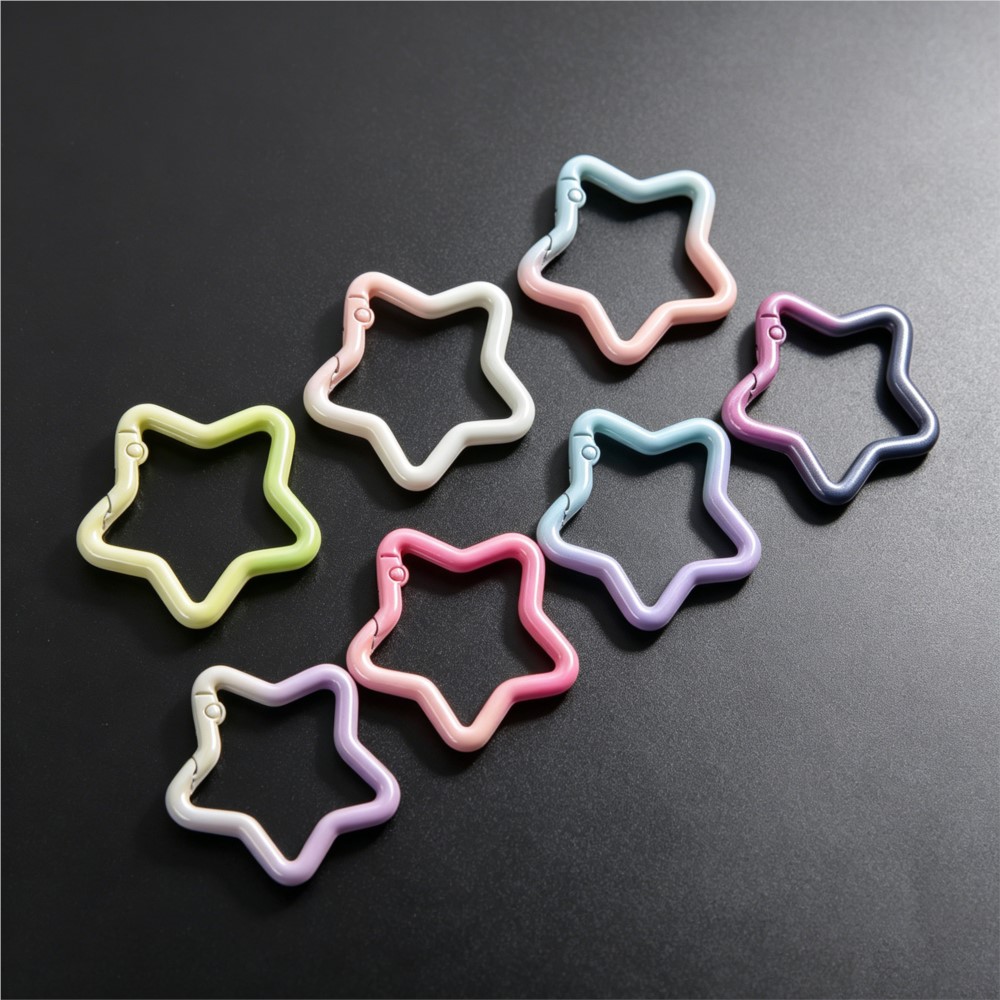 Jewelry Making Essentials - 5PCS Gradient Star Shape Spring Ring