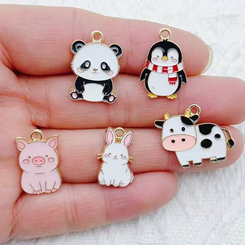 10pcs Cartoon Penguin Panda DI - Jewelry Making Jewelry review and price