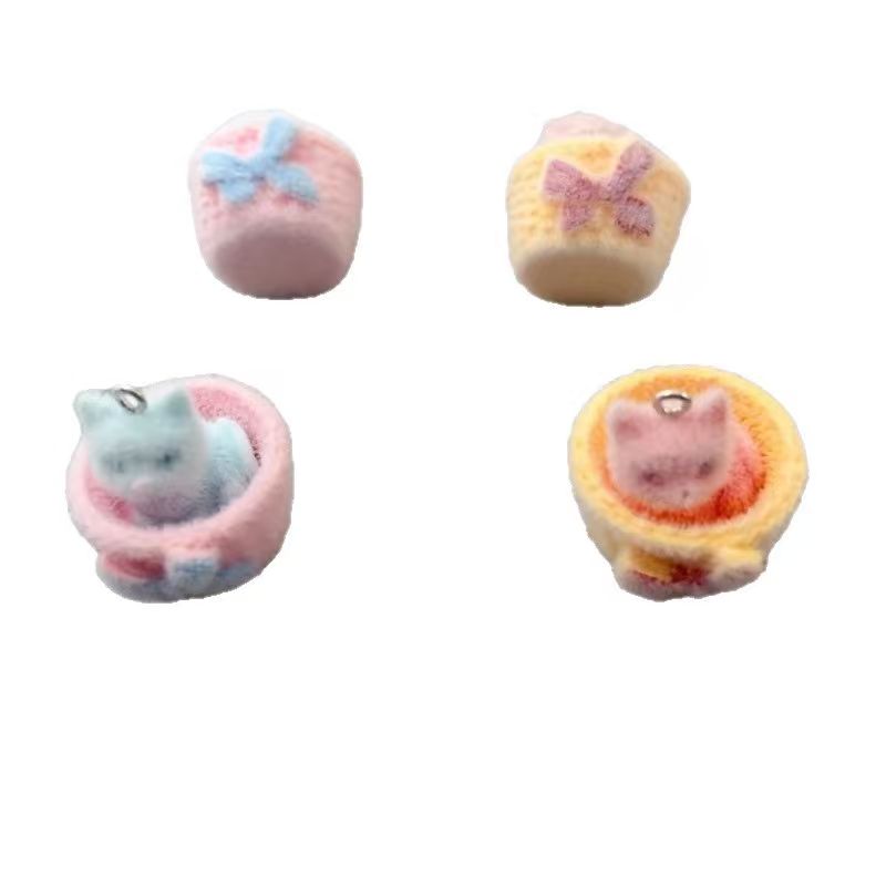 4pcs 3D plush resin cat pendan - Jewelry Making Jewelry review and price