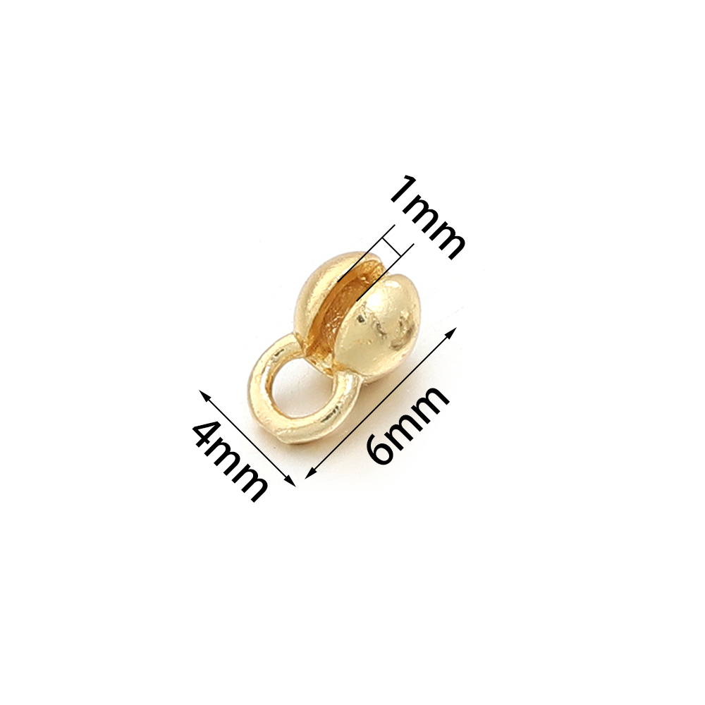 10pcs 18K Gold Plated Crimp Be - Jewelry Making Parts review and price