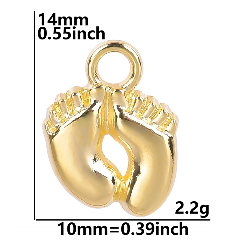 20-50pcs Charms Baby Feet Foot - Jewelry Making 3 Year Old review and price