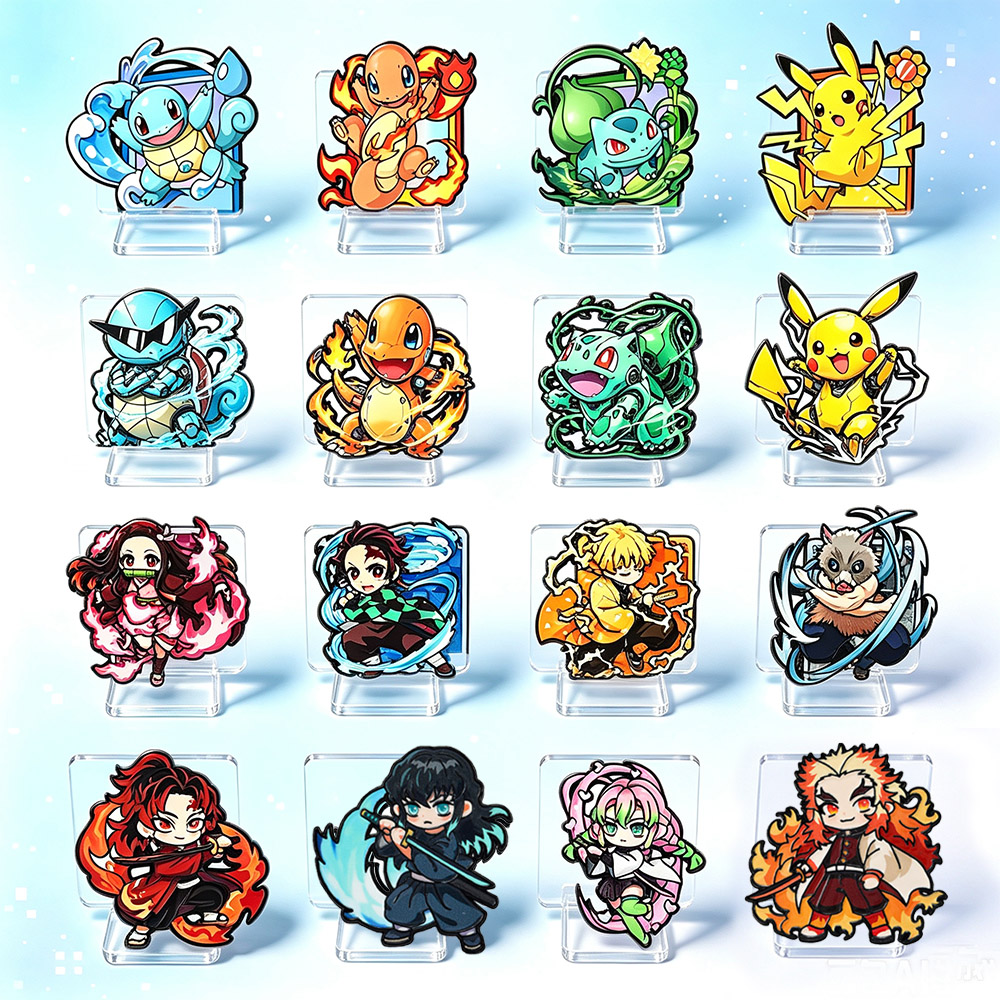 8Pcs Anime Pokemon & Demon Sla - Jewelry Making Metals review and price