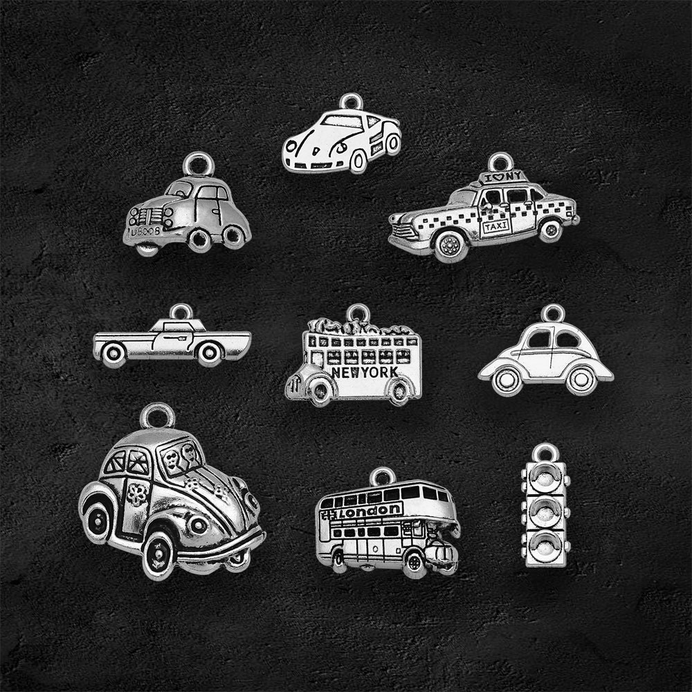 Silver Plated Taxi Bus Car Tra - Jewelry Making New York review and price