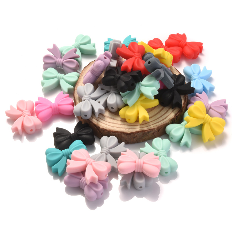 5pcs Silicone Bowknot Beads, B - Jewelry Making 3 Year Old review and price
