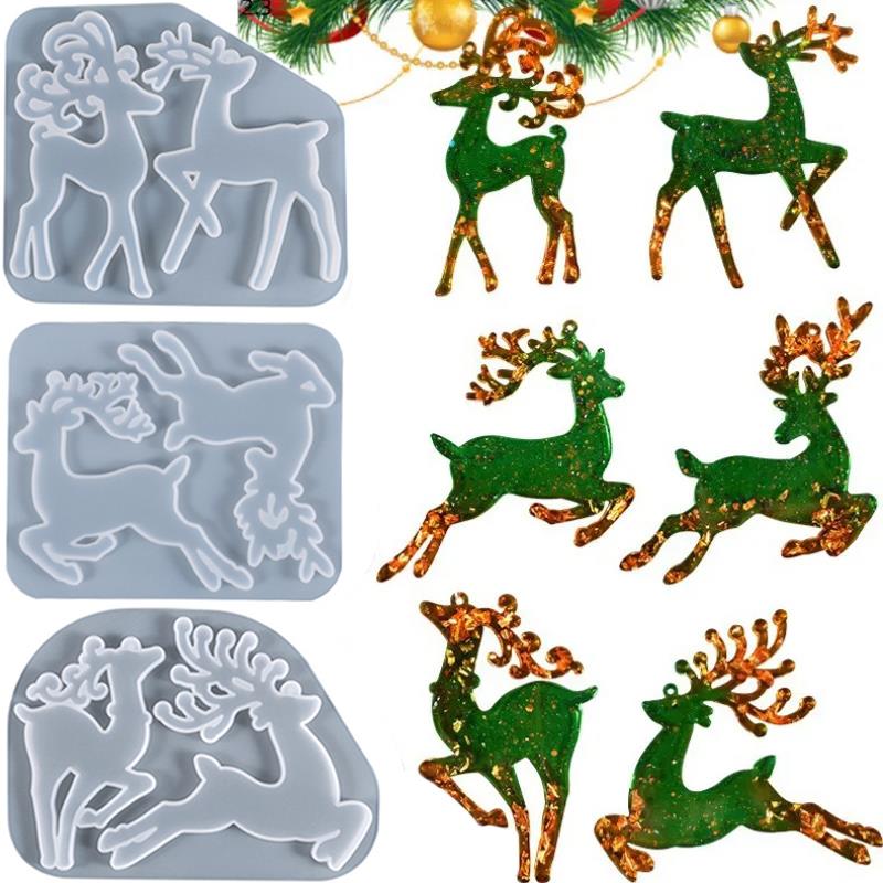 Christmas Elk Epoxy Resin Mold - Jewelry Making Tools List review and price