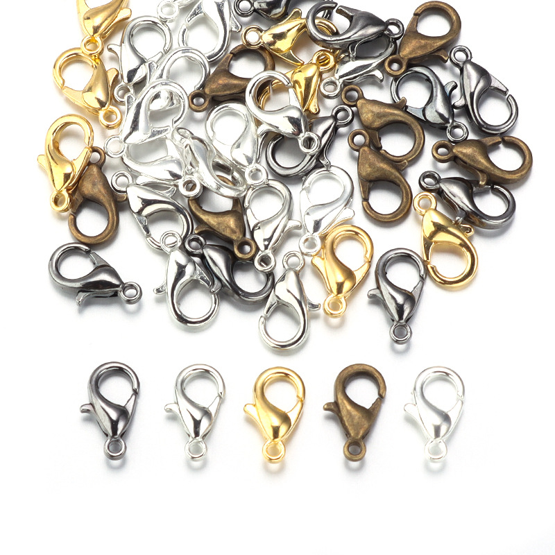100pcs 9 12 14mm Zinc Alloy Lo - Jewelry Making School review and price
