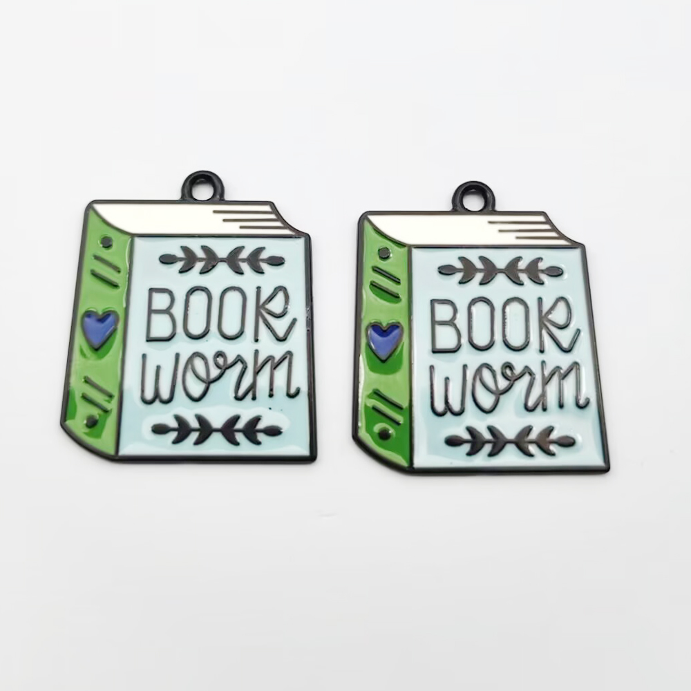 10pcs Flower Book Charm for Je - Jewelry Making Guide Book review and price