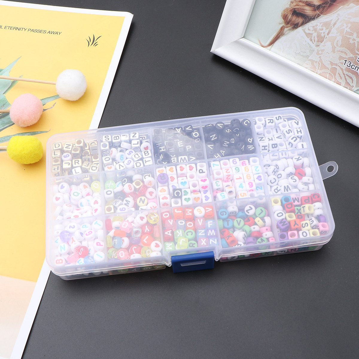 1080Pcs Colored Acrylic Alphab - Jewelry Making Ideas With Beads review and price