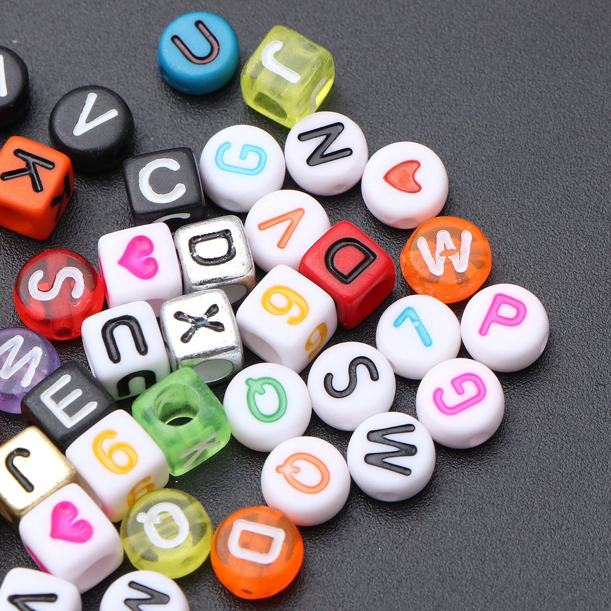 1080Pcs Colored Acrylic Alphab - Jewelry Making Ideas With Beads review and price