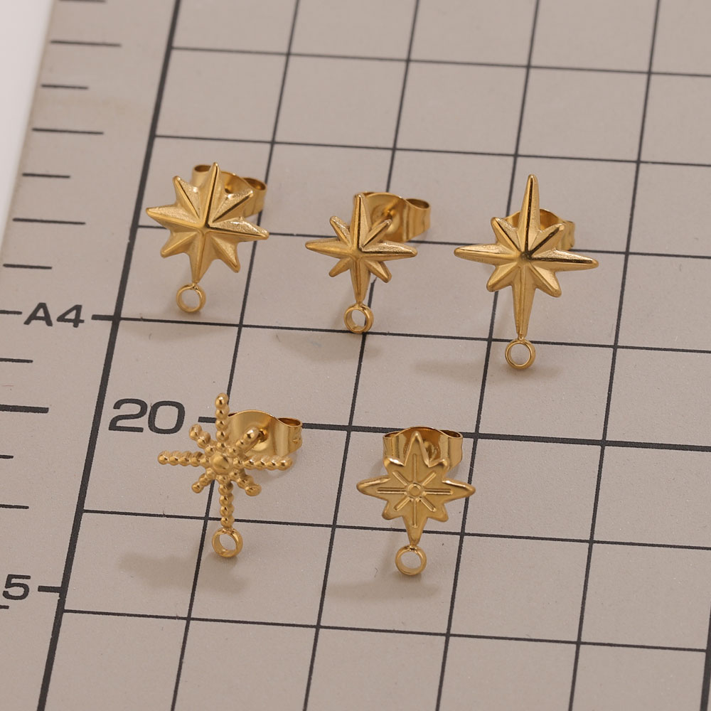 6pcs Stainless Steel Star Earr - Jewelry Making Tools List review and price