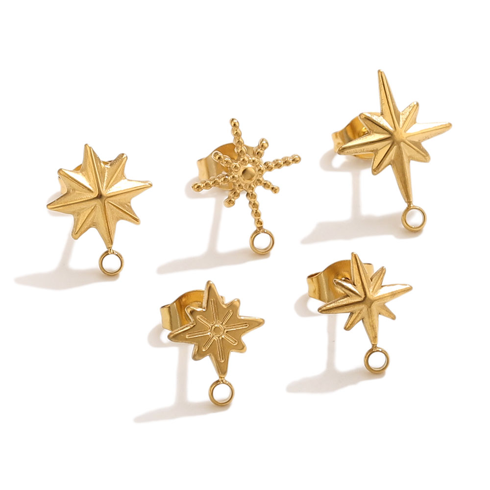 6pcs Stainless Steel Star Earr - Jewelry Making Tools List review and price