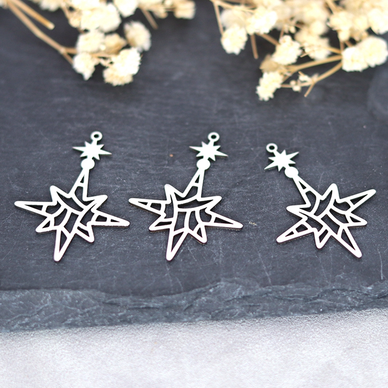 3pcs Guide Pole Star Charms Si - Jewelry Making Guide review and price