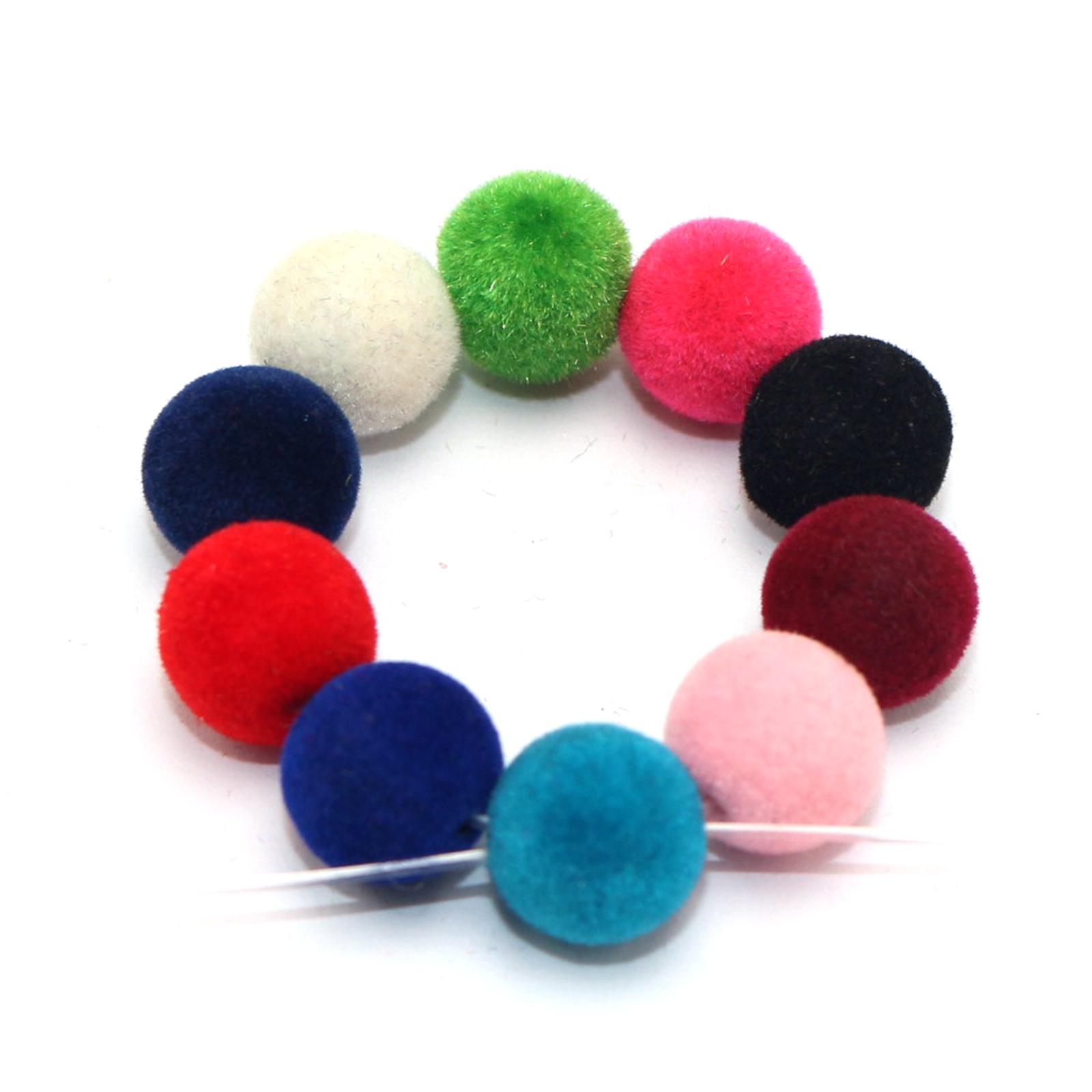 100 Pcs Velvet Acrylic Round B - Bead Mat Velvet review and price