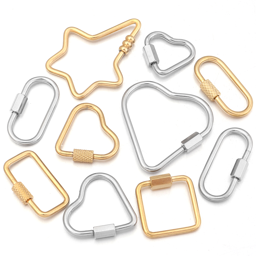 2pcs Gold Stainless Steel Hear - Jewelry Making Essentials review and price