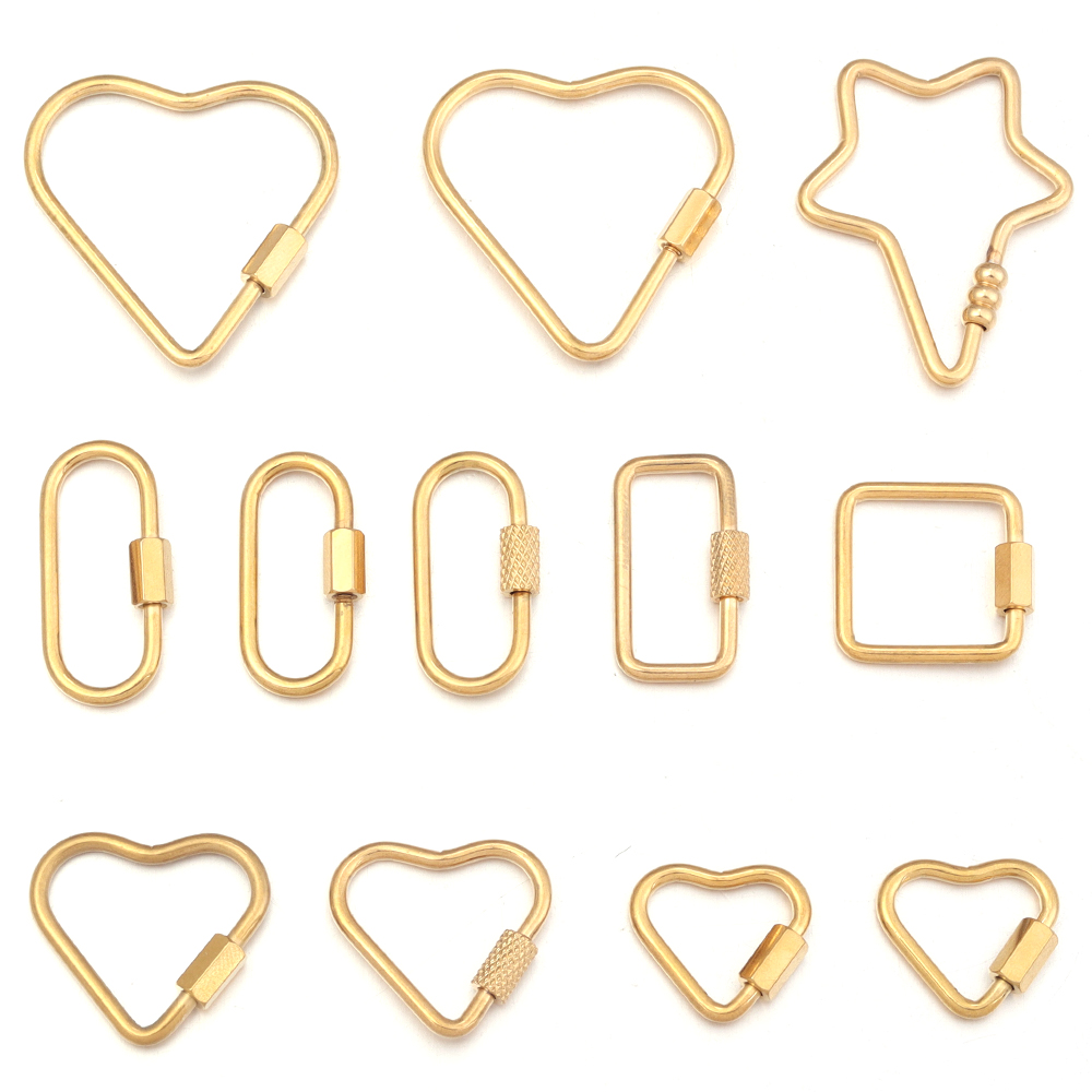 2pcs Gold Stainless Steel Hear - Jewelry Making Essentials review and price