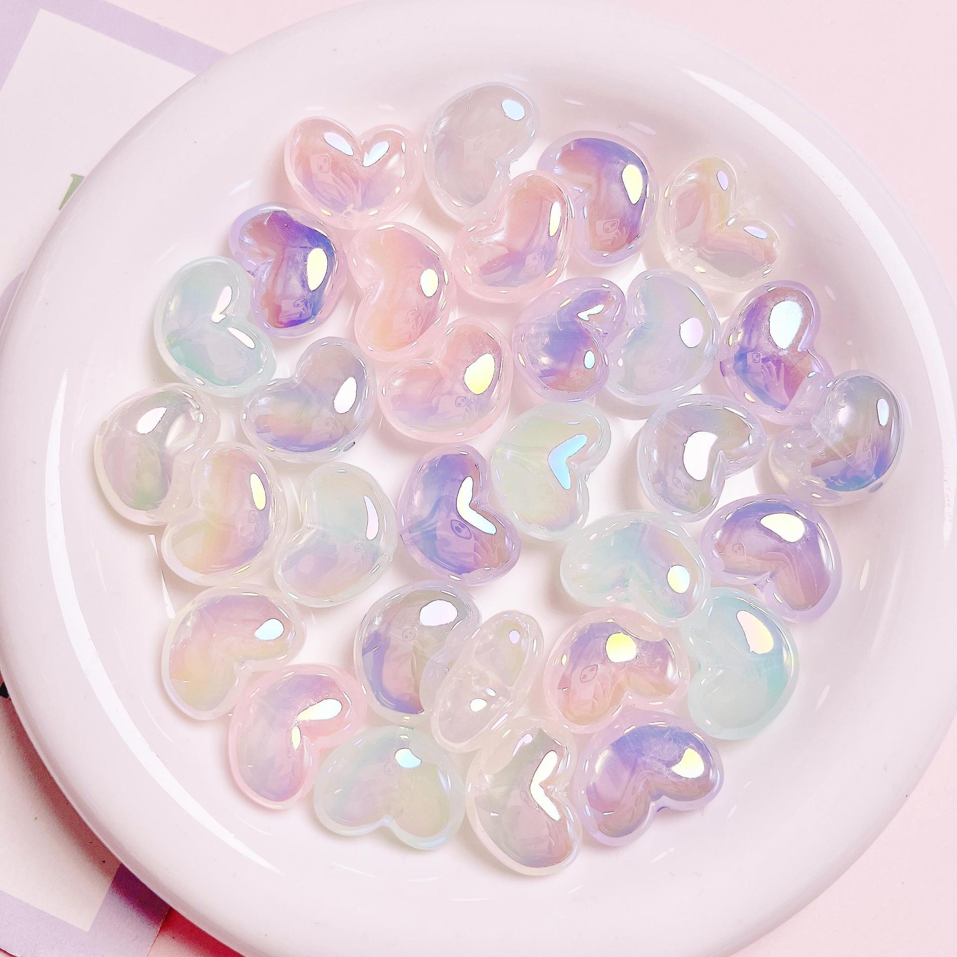 10Pcs Heart Transparent Glitte - Jewelry Making Ideas With Beads review and price