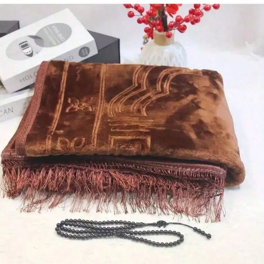 2pcs/1 set Prayer Rug Muslim V - Bead Mat Velvet review and price