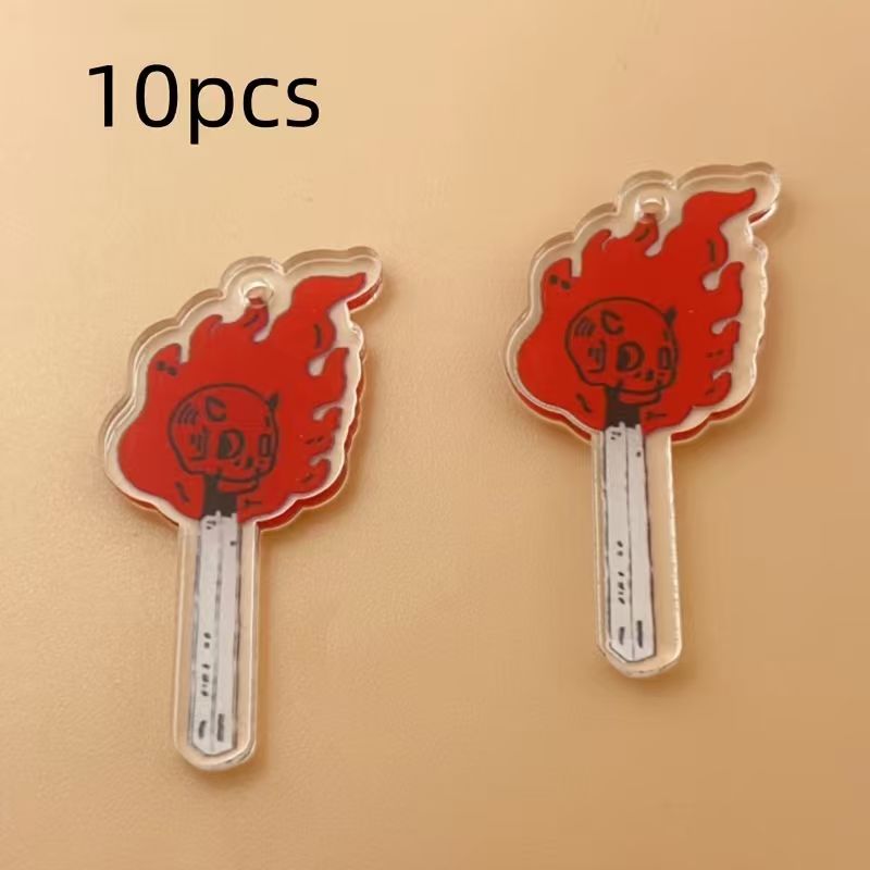 10pcs acrylic skull pendant, D - Jewelry Making Jewelry review and price