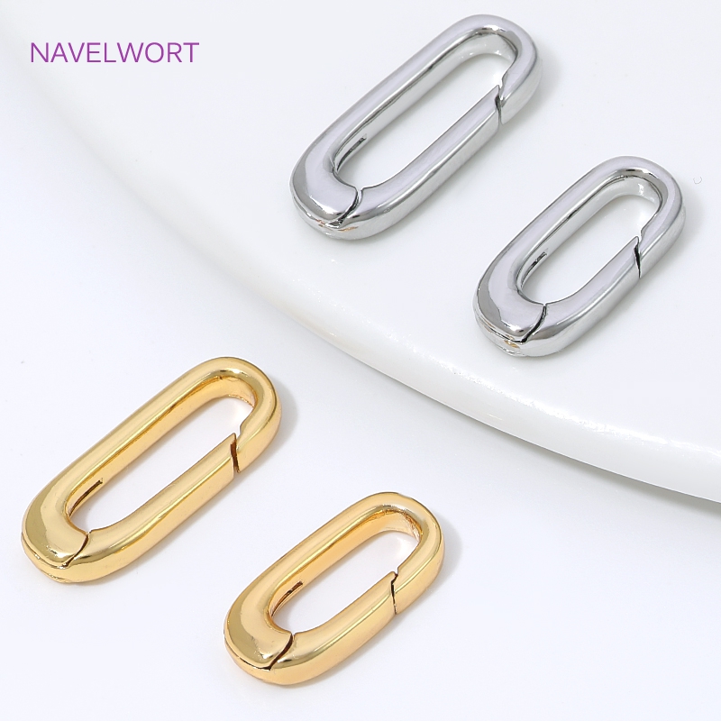1/2/4Pcs 18K Gold Plated Oval  - Jewelry Making Essentials review and price
