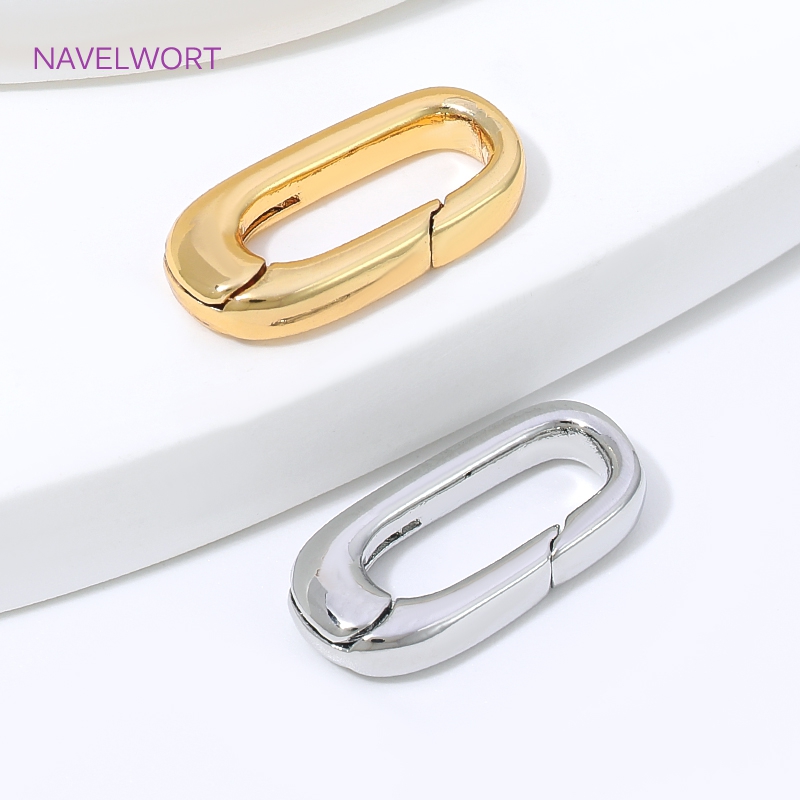 1/2/4Pcs 18K Gold Plated Oval  - Jewelry Making Essentials review and price