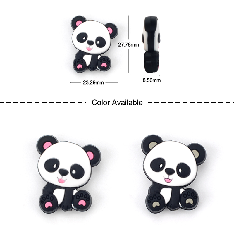 Panda Silicone Beads 5pcs/lot  - Jewelry Making 3 Year Old review and price