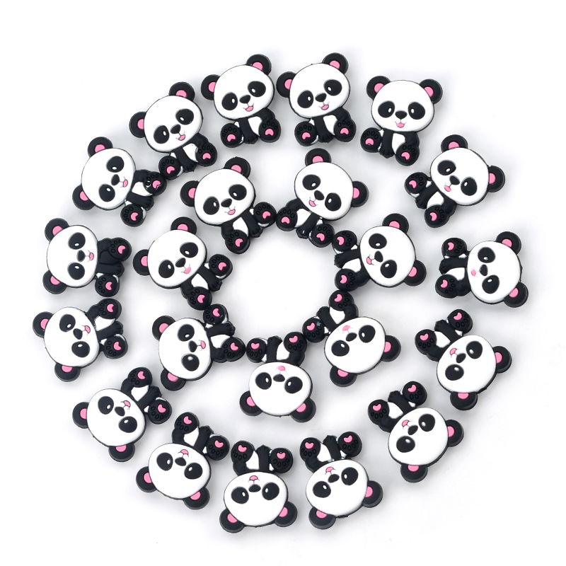 Panda Silicone Beads 5pcs/lot  - Jewelry Making 3 Year Old review and price