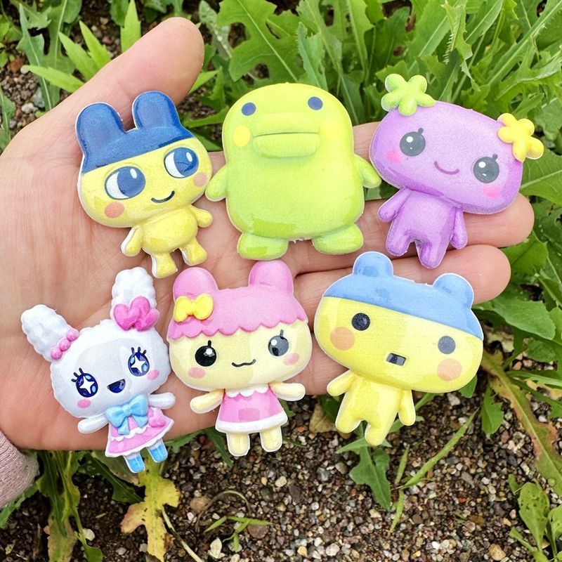 45mm Cartoon Tamagotchi double - Jewelry Making Parts review and price
