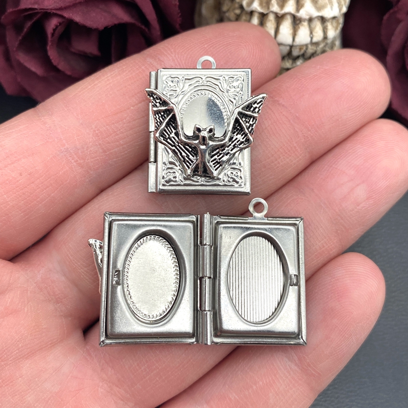 2pcs 27*22mm Bat Book Locket C - Jewelry Making Guide Book review and price
