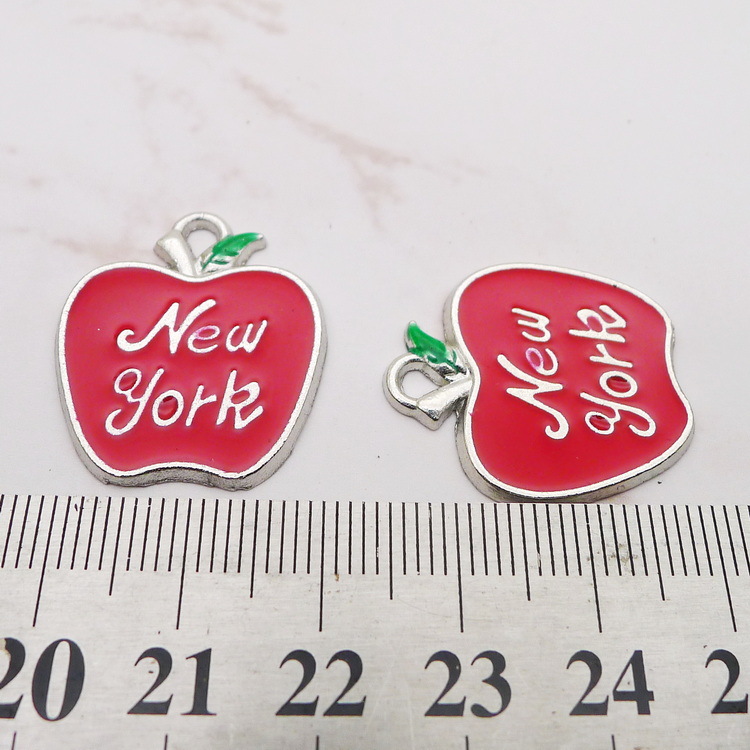 10Pcs Enamel Apple New York Ch - Jewelry Making New York review and price