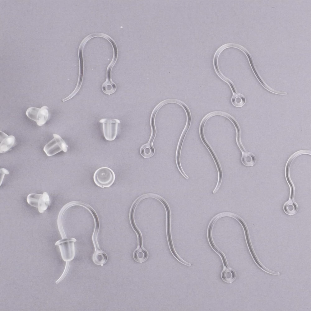 40pcs Clear Plastic Earring Ho - Jewelry Making Essentials review and price