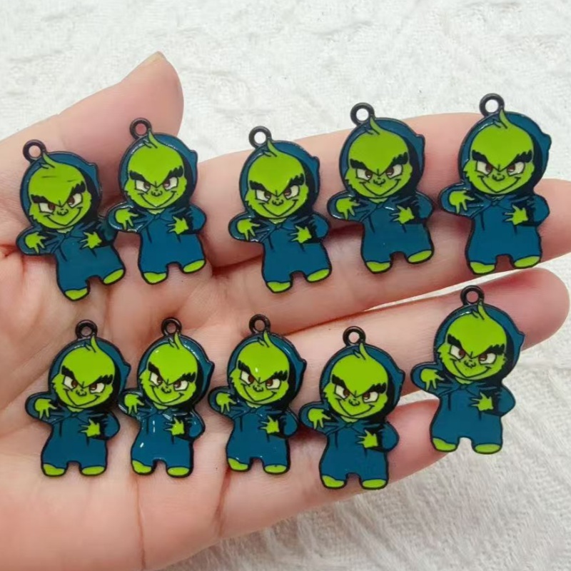 10pcs alloy drip oil cartoon C - Jewelry Making Jewelry review and price