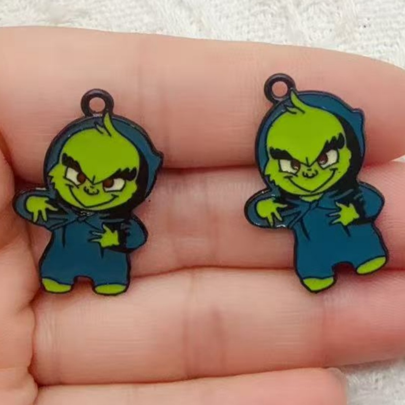 10pcs alloy drip oil cartoon C - Jewelry Making Jewelry review and price