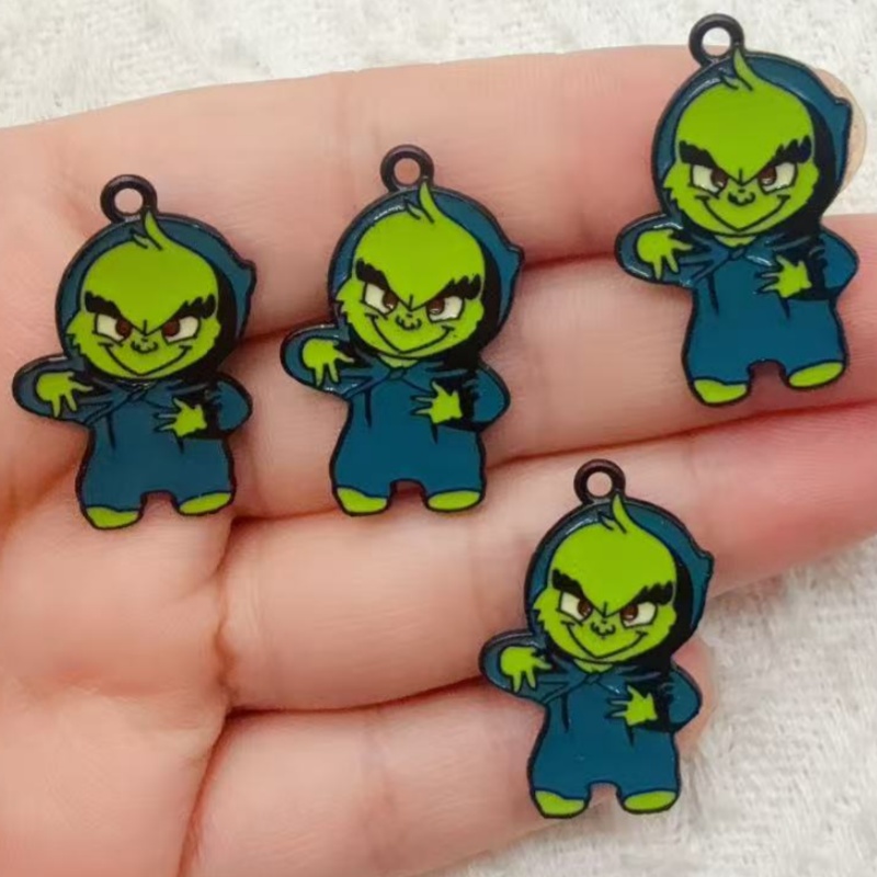 10pcs alloy drip oil cartoon C - Jewelry Making Jewelry review and price