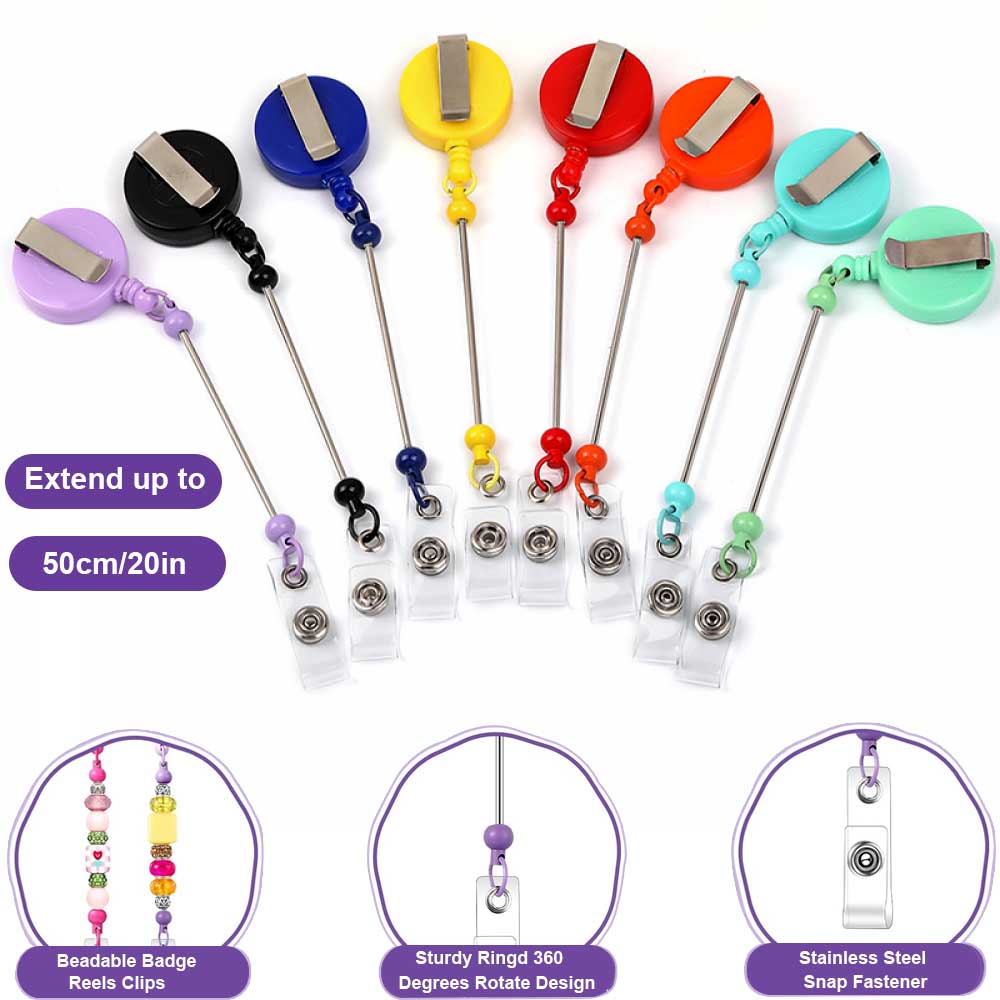 1-3 Pcs Beadable Badge Reels w - Jewelry Making Parts review and price