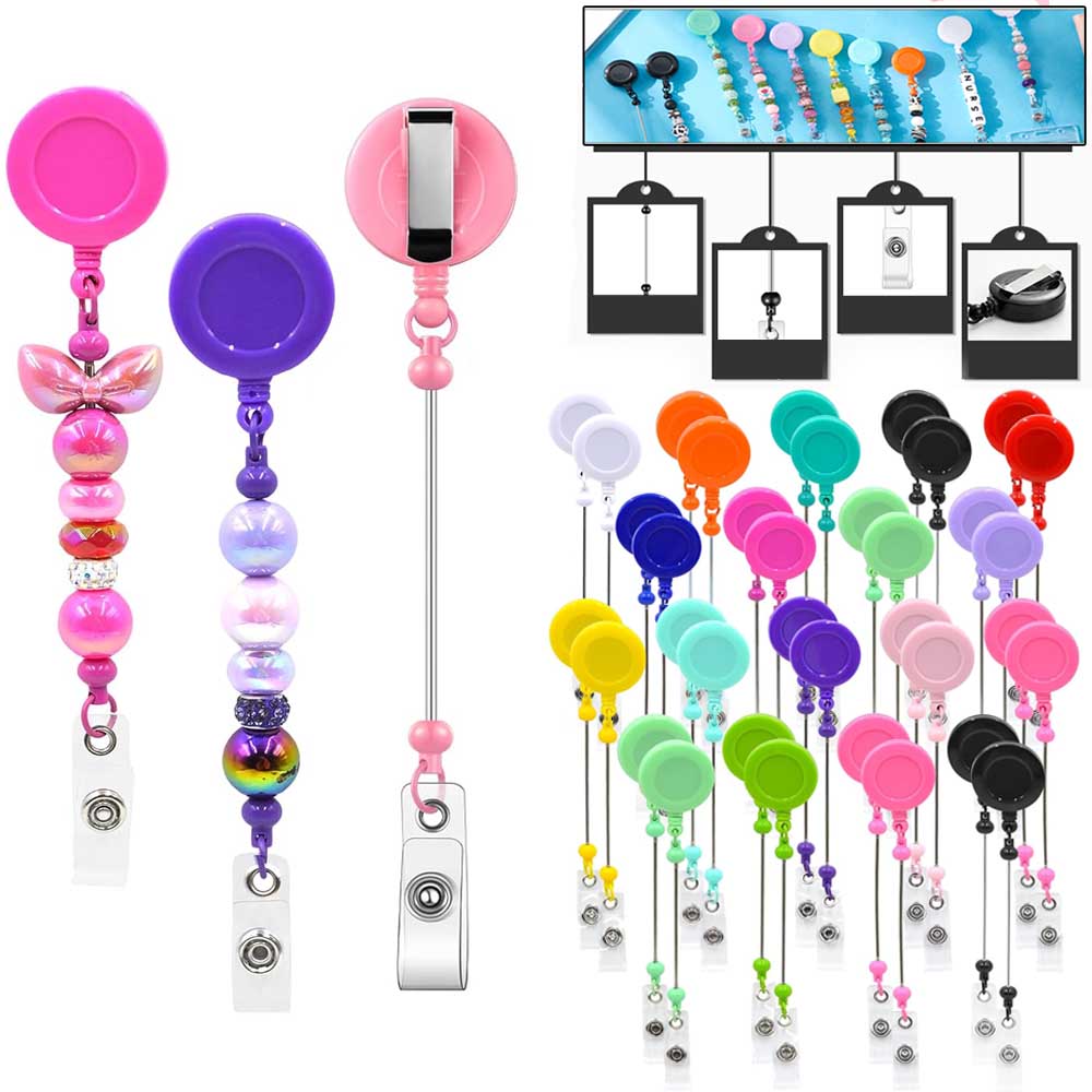 1-3 Pcs Beadable Badge Reels w - Jewelry Making Parts review and price