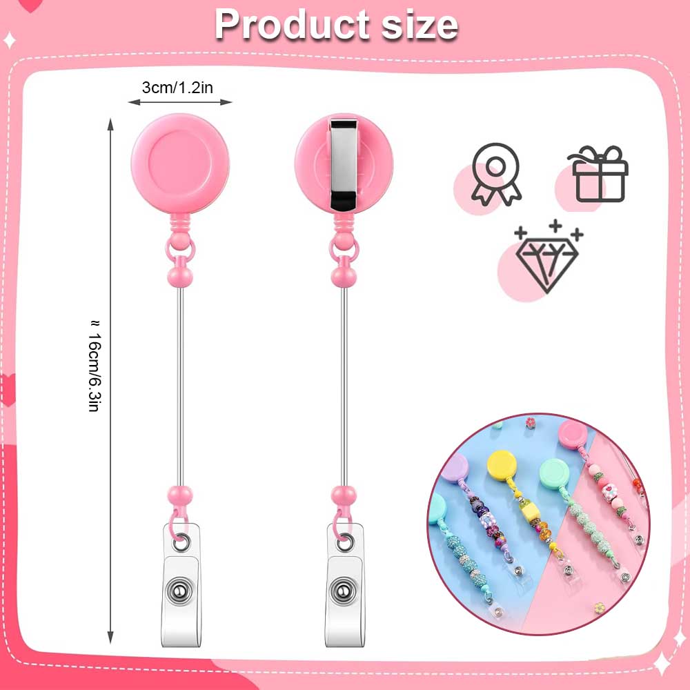 1-3 Pcs Beadable Badge Reels w - Jewelry Making Parts review and price