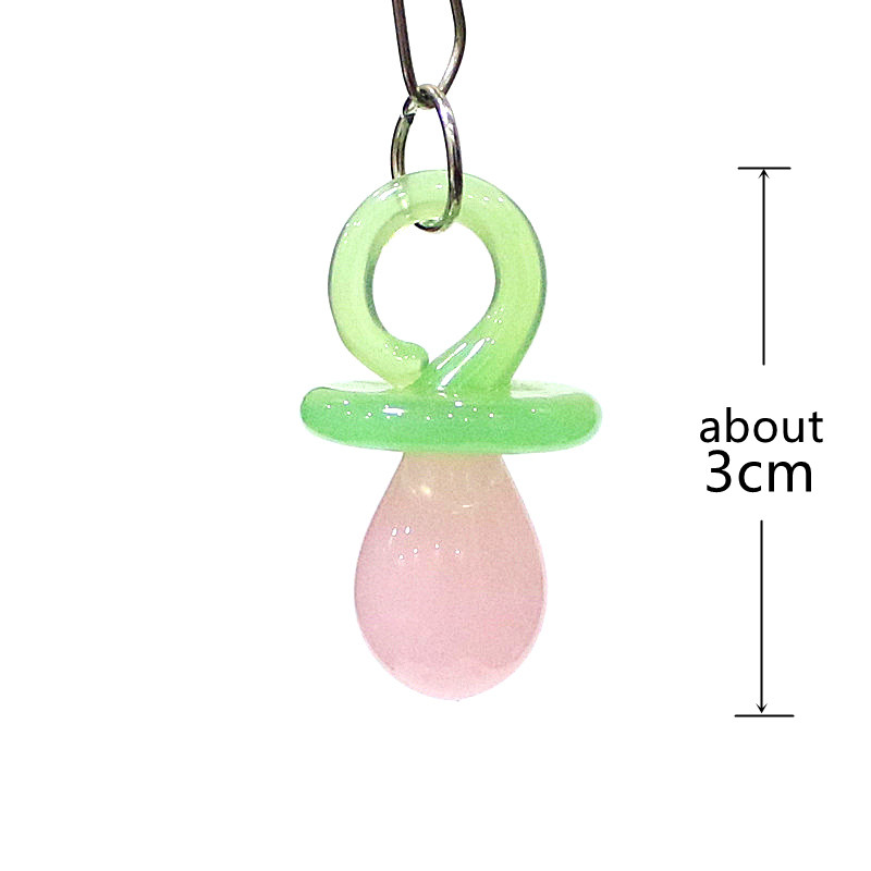 1PC Mini Glass Pacifier Charm  - Jewelry Making 3 Year Old review and price